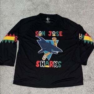 San Jose SJ Sharks Black History Month Hockey Jersey 2022 SGA Adult X-Large XL